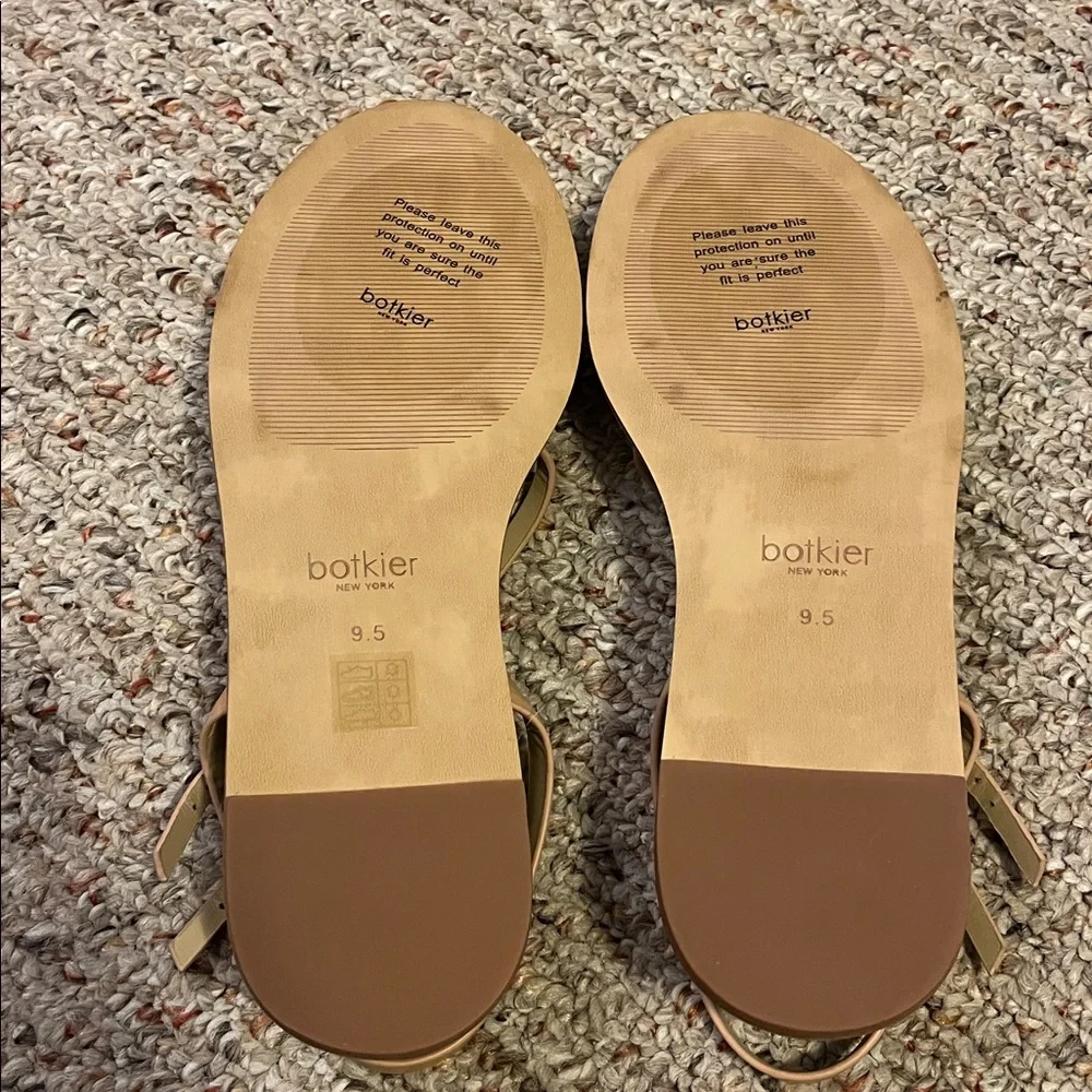 Botkier Island Tan Leather Espadrille Sandals Size 9.5